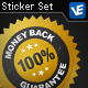 5 Metallic Gold and Silver Seals