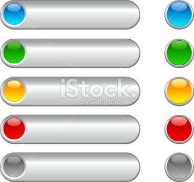 Web shiny buttons. Vector illustration.