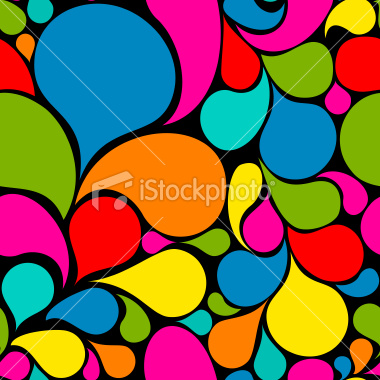 Colorful abstract seamless pattern made from various spatters