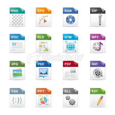 Set of Document and File Format Icons. All objects is layered and is very easy to use. Included: EPS 8, AI CS3, PNG without shadow, JPEG