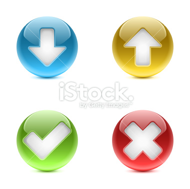 Web Buttons - Download, Upload, Approved, Rejected in 4 colors. Global colors - only 2 colors for each button