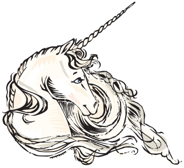 A Vector illustration of a unicorn head done in a woodcut style and saved as an eps, and two separate bonus jpgs with same head over a happy "spring" background (1080 x 785 x 72dpi, and a dark, "good against evil" gargoyle grunge background (1080 x 922 x 72 dpi) The backgrounds (minus the unicorn) were rejected as images, so I figured I'd share them anyway). Please see details below: <img src="http://www.gardinerdesign.net/images/unicornx.jpg">