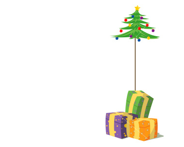 Illustration of gifts under the Christmas tree.Zip contains high resolution jpeg,AI8,eps8,pdf..