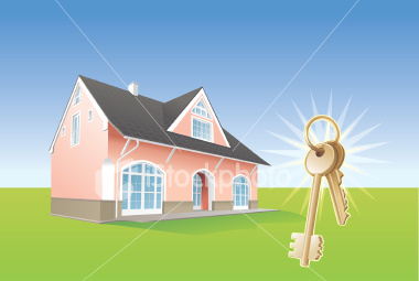 House keys, real estate. Vector illustration. CDR 10 and high resolution JPG included