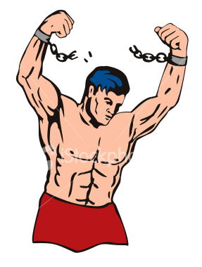 Vector art of a man breaking free. No gradients. Bonus file includes ai and pdf formats.