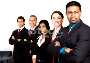 Young business team is ready for a challenge. For a different team look, please see this image...