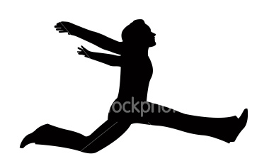 jump girl vector