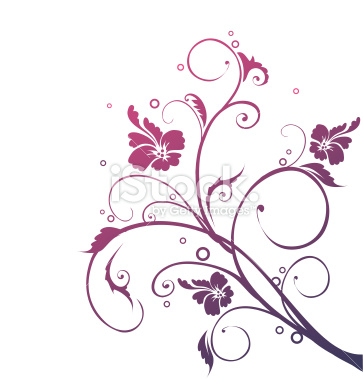 Abstract floral design in lilac