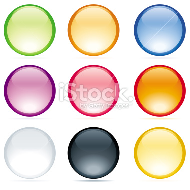 Simple glassy, shiny 2-tone buttons