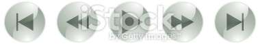 Five vector video control buttons. Comes with Illustrator CS AI file and Illustrator 8 EPS file.