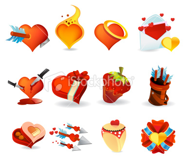 A set of sexy valentine day icons