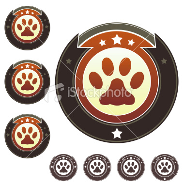 Vector label or sticker background designed for pet products, foods, and services. Also useful for cruelty-free and no animal testing products. Good for websites, in promotional materials, or on packaging.