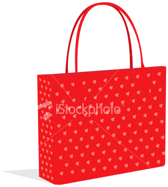 Vector work of a red shopping bag with small heart pattern. [url=http://www.istockphoto.com/file_search.php?action=file&galleryID=56444] [img]http://www.graphixel.com/istock/holidays.jpg[/img][/url] [url=http://www.istockphoto.com/file_search.php?act