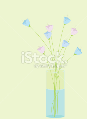 Minimal style flowers in a vase. Illustrator version 10. EPS.