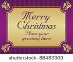 purple and gold holly bordered...