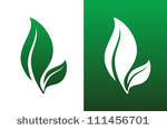leaf pair icon vector...