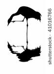 vector silhouette of the crane...
