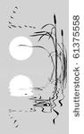 vector  drawing flock geese on...