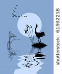 vector silhouette of the birds...