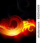 burning floral wave
