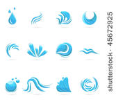water icon set. vector...