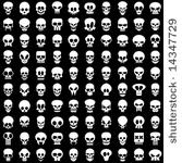 one hundred different skulls on ...