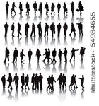 over fifty black silhouettes...