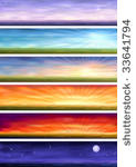 day cycle   set of six colorful ...