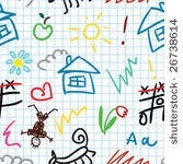 baby school vector seamless...