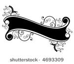 decorative scroll banner vector