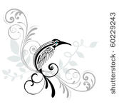 tribal bird resting