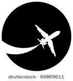 silhouette of a airplane on a...