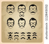 faces with mustaches ...