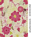 vector retro floral pattern ...