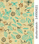 vector floral with bird ...