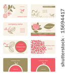 vector feminine business cards  ...