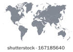 grey map of the world
