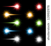 set of 10 bright coloured...
