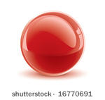 3d vector red sphere