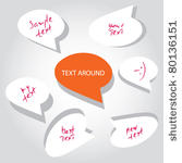 abstract talking bubble