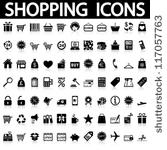 shopping icons set. vector