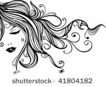 hand drawn fashion female...