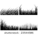 set of four vector grass...