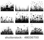 vector grass silhouettes...