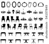 set of different furniture...