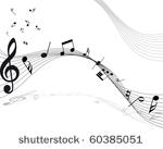 vector musical notes staff...