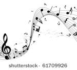 vector musical notes staff...
