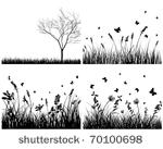 vector grass silhouettes...