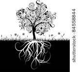 decorative tree and roots ...