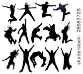 jumping and flying people...